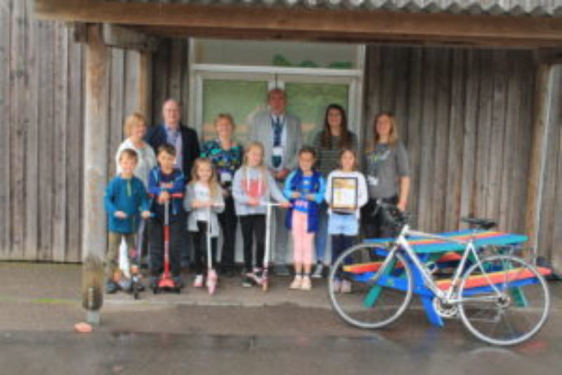 Big Pedal award winners at Pinhoe Primary