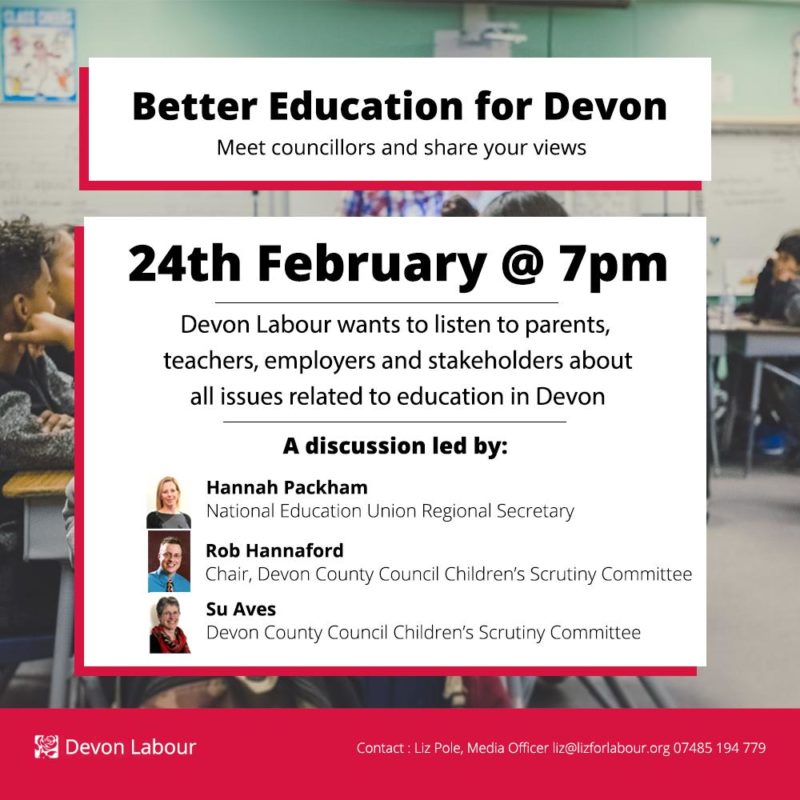 Event invitation - Better Education for Devon