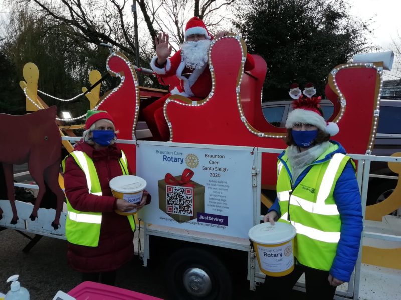 Rotary Club Sleigh with Val Cann for Labour Party