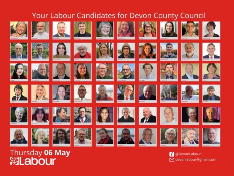 Labour Candidates for Devon County Council